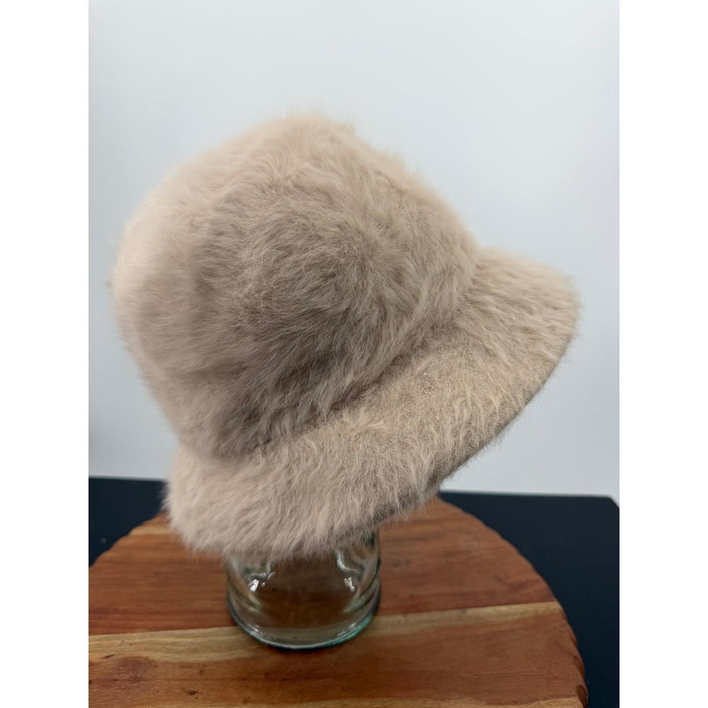 Kangol Vintage Fur Bucket Hat Women S blush pink Angora Blend Made in England